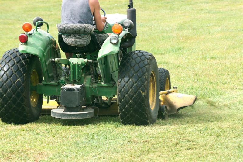 Team Mowing a Large Lawn